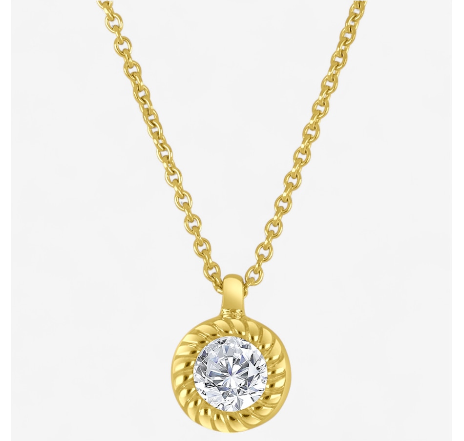 Image 241507.jpg, Product 241-507 / Price $1,599.99, Canadian Ice 10K Yellow Gold 0.30ctw Diamond Cut Pendant With Chain from Canadian Ice Diamonds on TSC.ca's Jewellery department