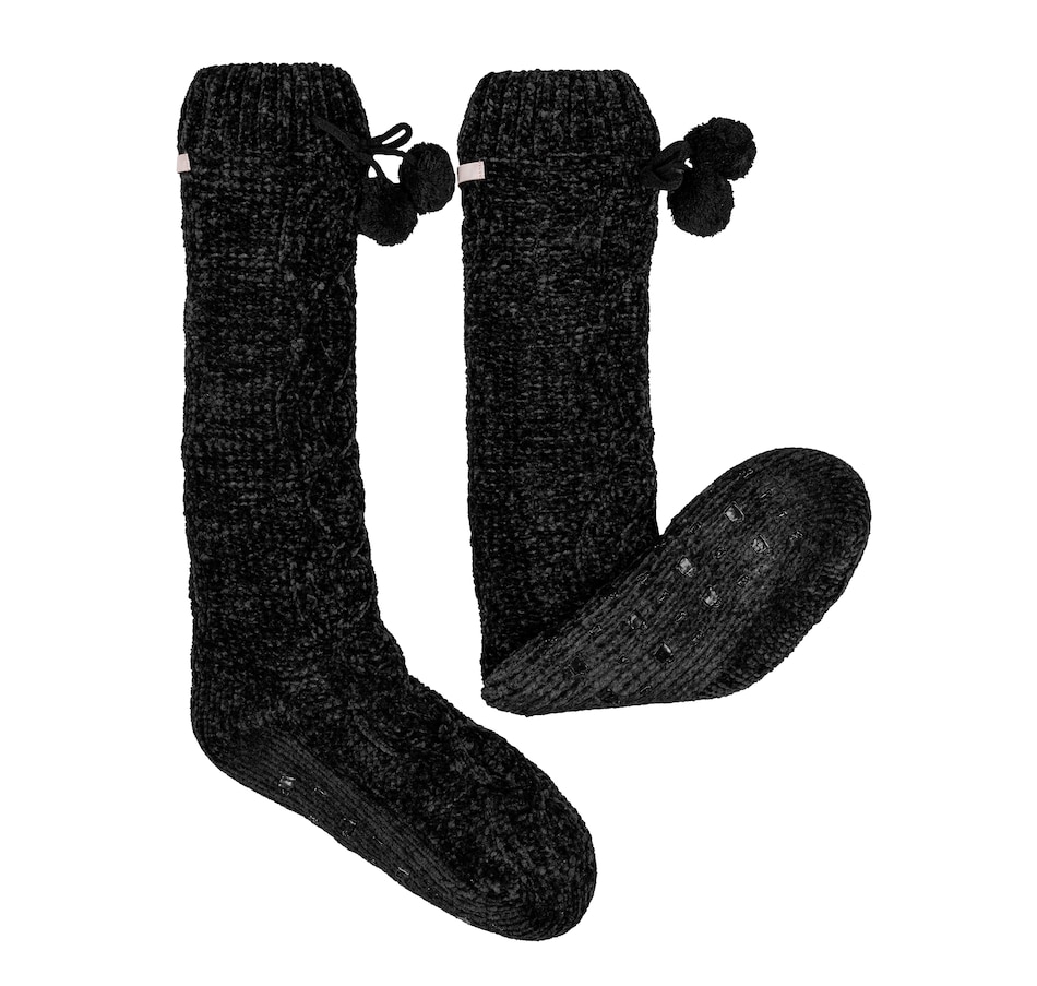Image 241530_BLK.jpg, Product 241-530 / Price $14.33, Latte Love Chenille Slipper Sock from LATTELOVE on TSC.ca's Fashion department
