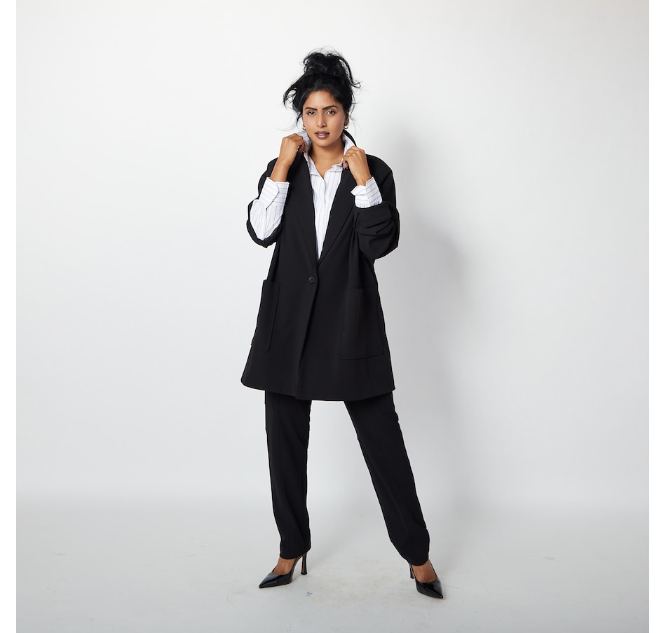 Image 241569_BLK.jpg, Product 241-569 / Price $89.33, Brian Bailey Oversized Dolman Sleeve One Button Easy Blazer from Brian Bailey on TSC.ca's Fashion department