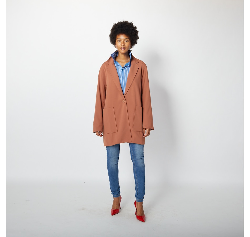 Image 241569_CIN.jpg, Product 241-569 / Price $89.33, Brian Bailey Oversized Dolman Sleeve One Button Easy Blazer from Brian Bailey on TSC.ca's Fashion department