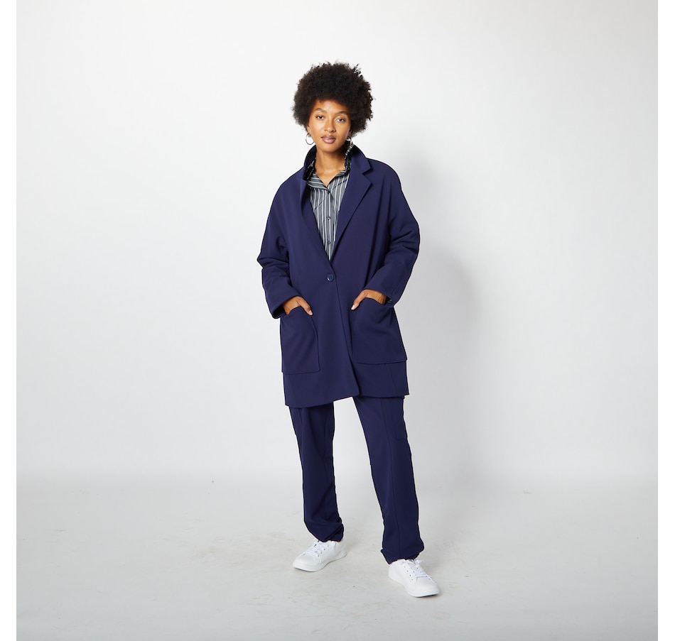 Image 241569_NVY.jpg, Product 241-569 / Price $89.33, Brian Bailey Oversized Dolman Sleeve One Button Easy Blazer from Brian Bailey on TSC.ca's Fashion department