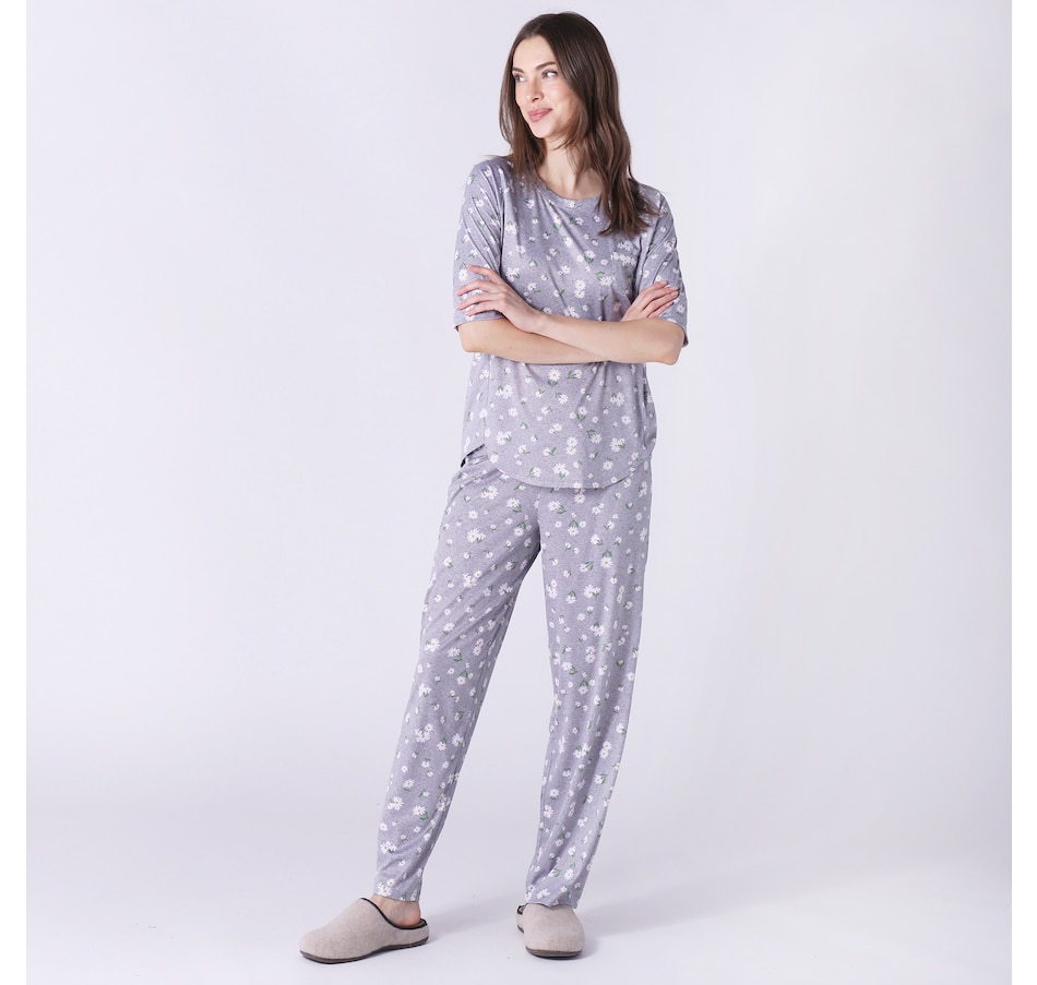Clothing & Shoes - Pajamas & Loungewear - Pajama Sets & Nightgowns - Cuddl  Duds Sound Sleep Elbow Top And Long Pant PJ Set - Online Shopping for  Canadians