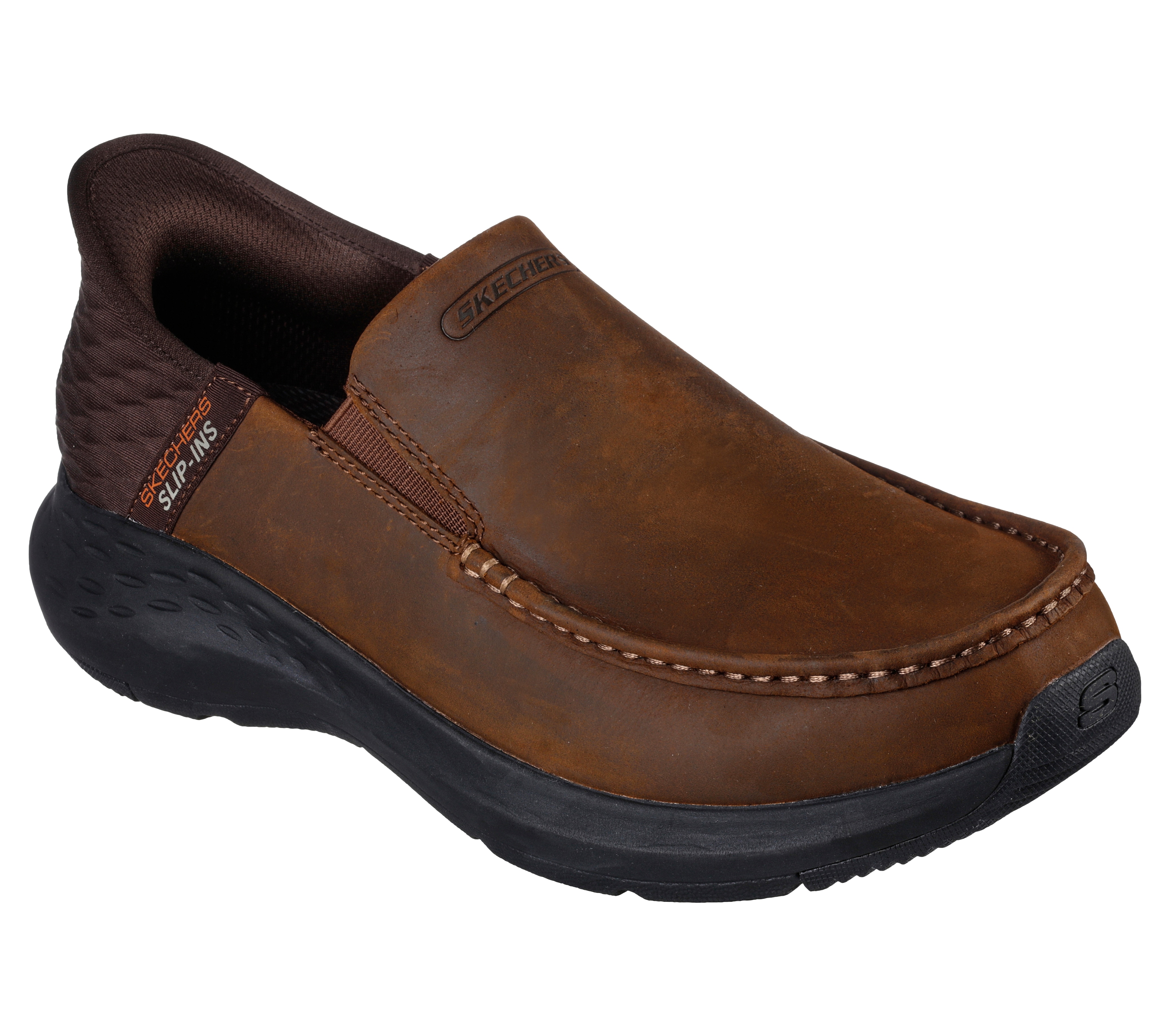 Mens leather shop skechers