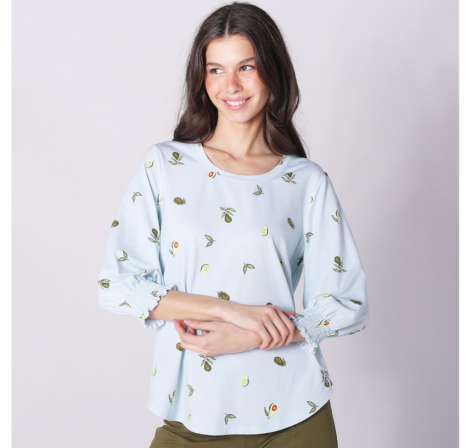 Image 241660_AVO.jpg, Product 241-660 / Price $19.88, Cuddl Duds Cottonwear+ Pick Of The Day Smocked Top from Cuddl Duds on TSC.ca's Fashion department