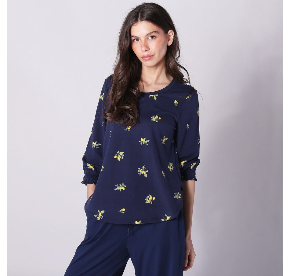 Image 241660_LMNS.jpg, Product 241-660 / Price $19.88, Cuddl Duds Cottonwear+ Pick Of The Day Smocked Top from Cuddl Duds on TSC.ca's Fashion department