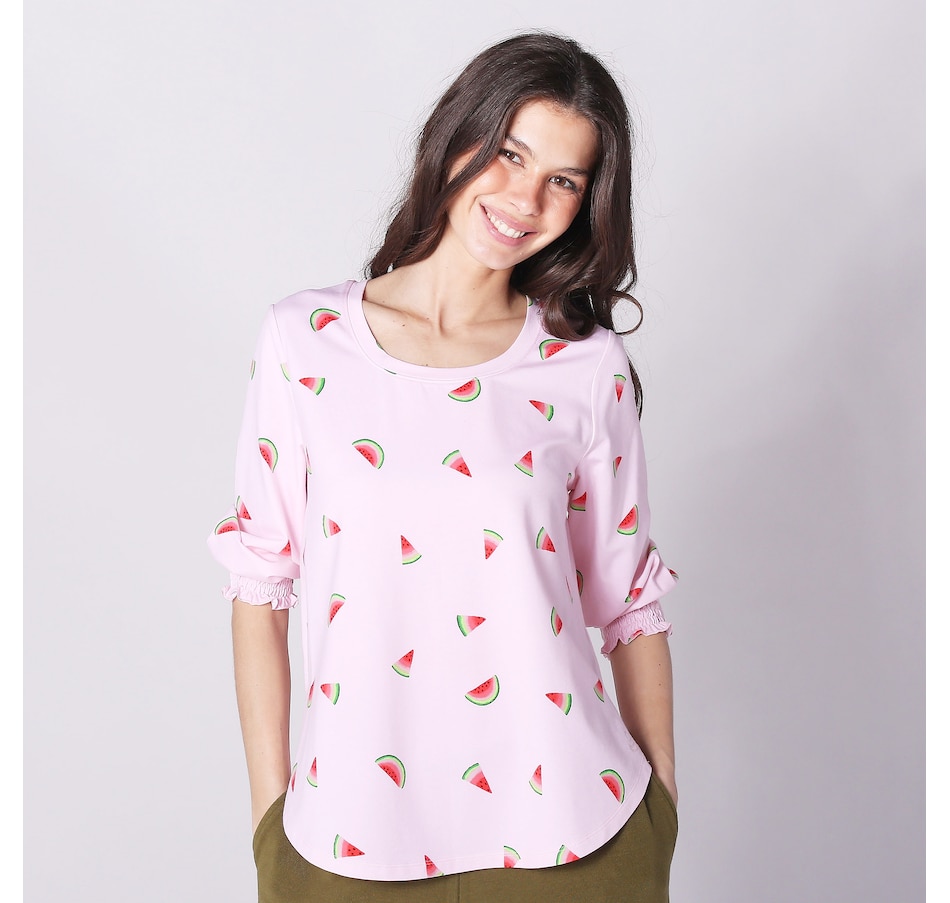 Image 241660_WAM.jpg, Product 241-660 / Price $19.88, Cuddl Duds Cottonwear+ Pick Of The Day Smocked Top from Cuddl Duds on TSC.ca's Fashion department