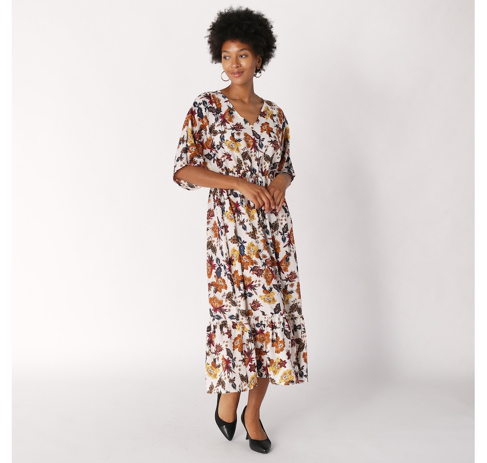 Image 241688_FLOMU.jpg, Product 241-688 / Price $39.33, Parker & Rowe Floral Midi Dress from Parker & Rowe on TSC.ca's Fashion department