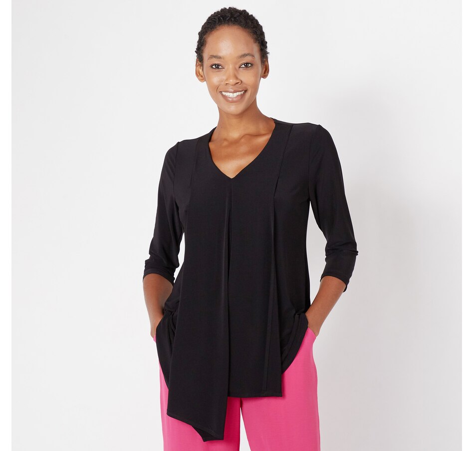 Image 241710_BLK.jpg, Product 241-710 / Price $39.33, Marallis Draped Collar Top from Marallis on TSC.ca's Fashion department