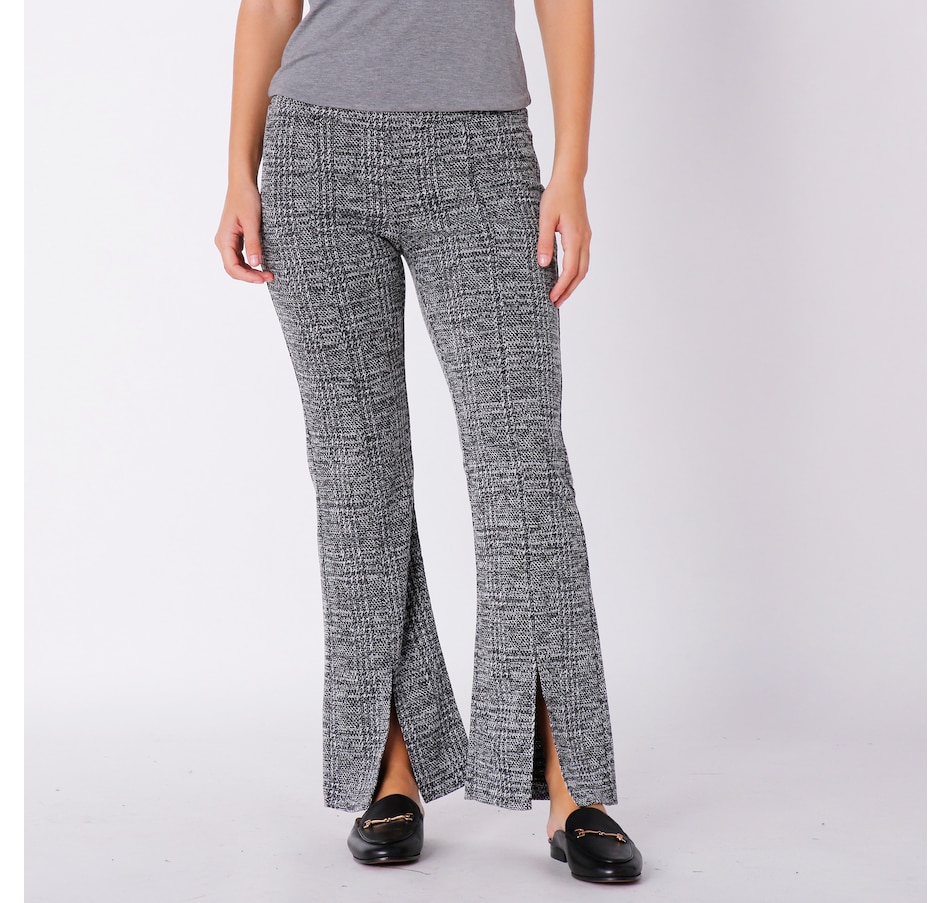 Badgley Mischka Pull-On Scuba Pant With Front Slit