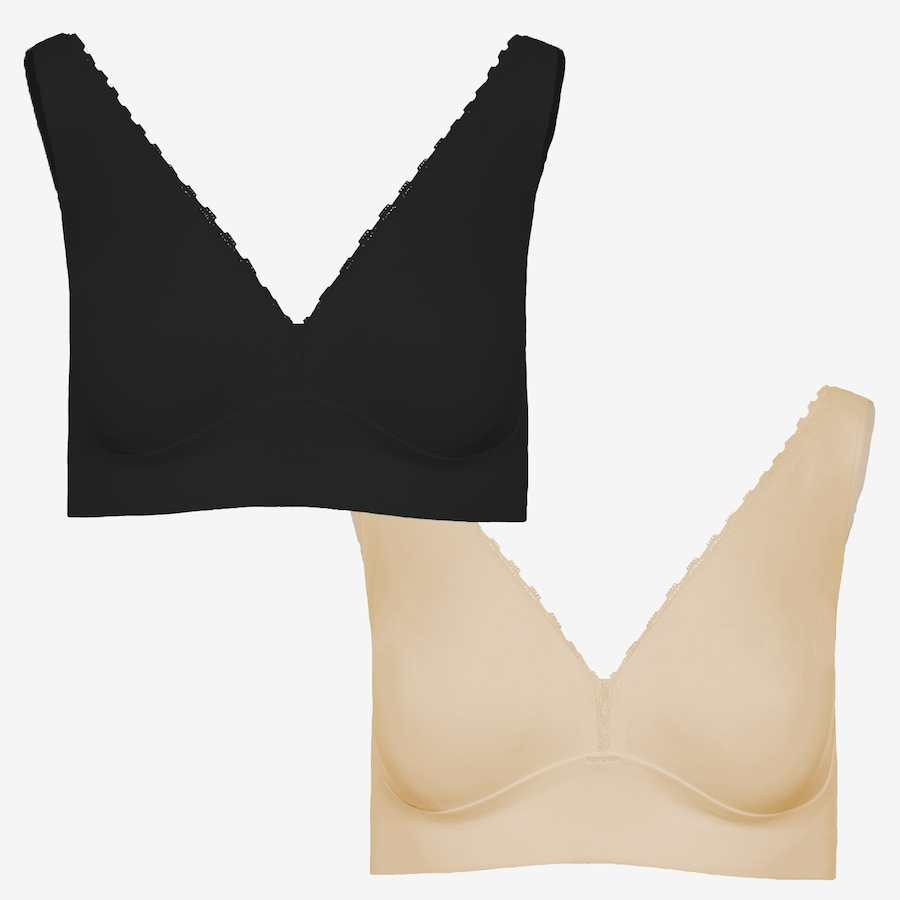 Image 241759_BKBG.jpg, Product 241-759 / Price $27.33, Rhonda Shear Two-Pack Infinity Edge Perfect Plunge Bra from Rhonda Shear Shapewear on TSC.ca's Fashion department
