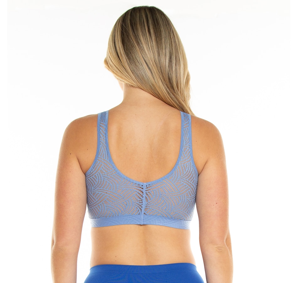 Rhonda Shear 2-Pack Seamless Comfort Bra With Lace Back Detail