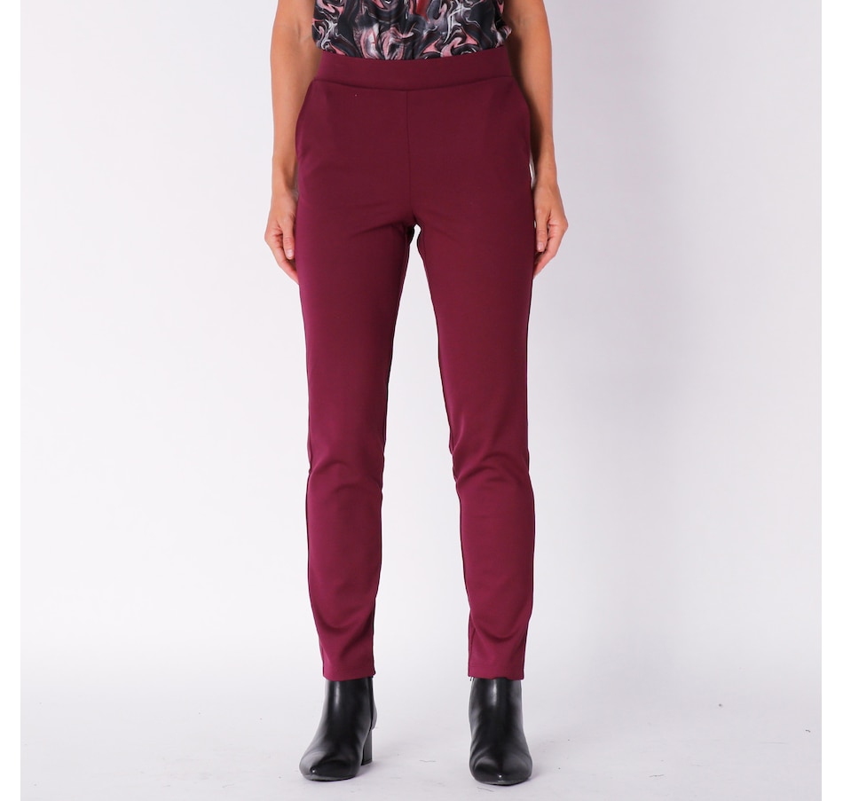 Chocolate Brown Pull On Ponte Legging with Pockets – The Plus Factor