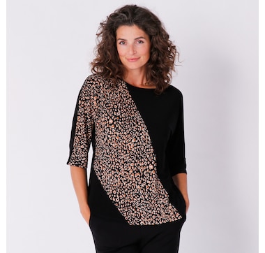 Clothing & Shoes - Tops - Shirts & Blouses - Mr. Max Brazil Knit Top with  Print Blocking - Online Shopping for Canadians