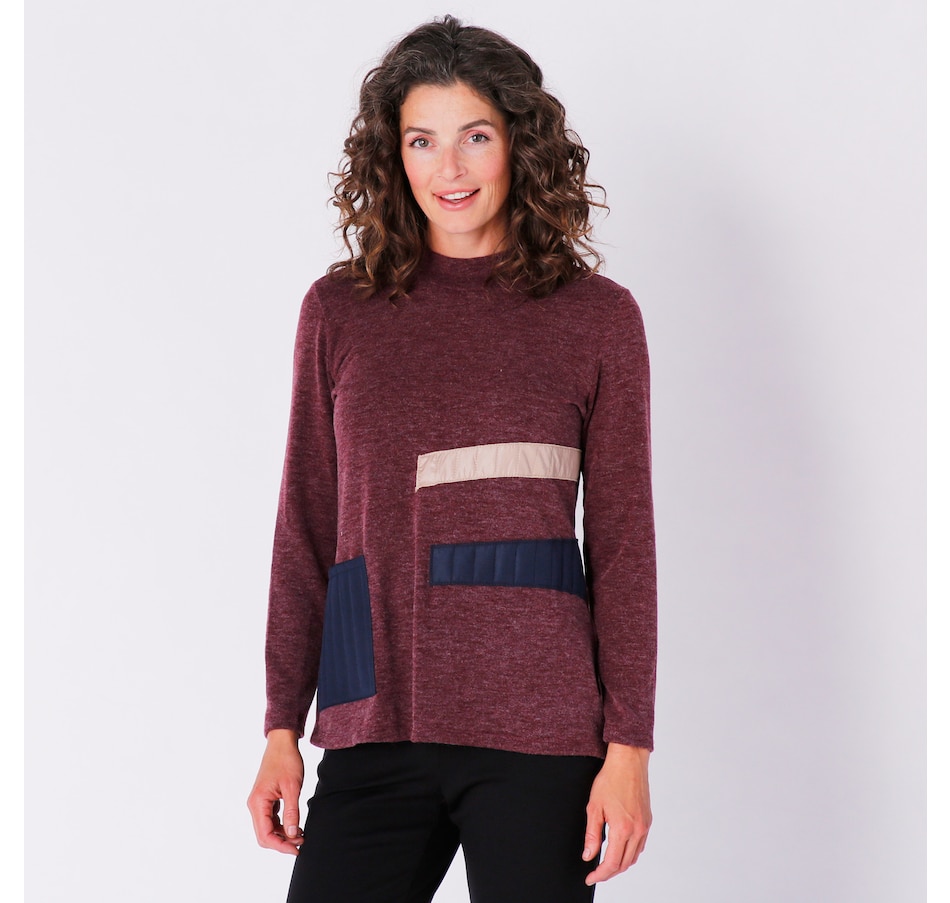 Mr. Max Capella Knit Pull Over Top with Trim Detail