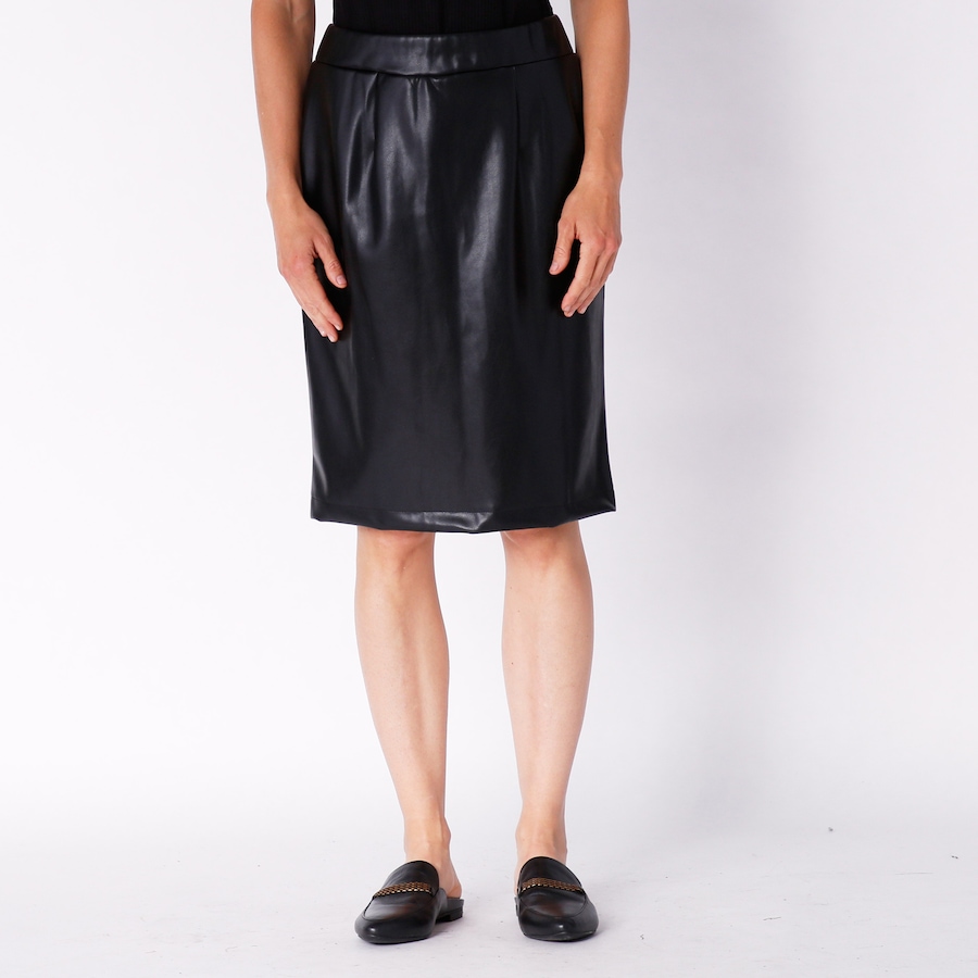 Image 241784_BLK.jpg, Product 241-784 / Price $19.33, Mr. Max Butter Soft Faux Leather Straight Pull-On Pencil Skirt from Mr. Max on TSC.ca's Fashion department