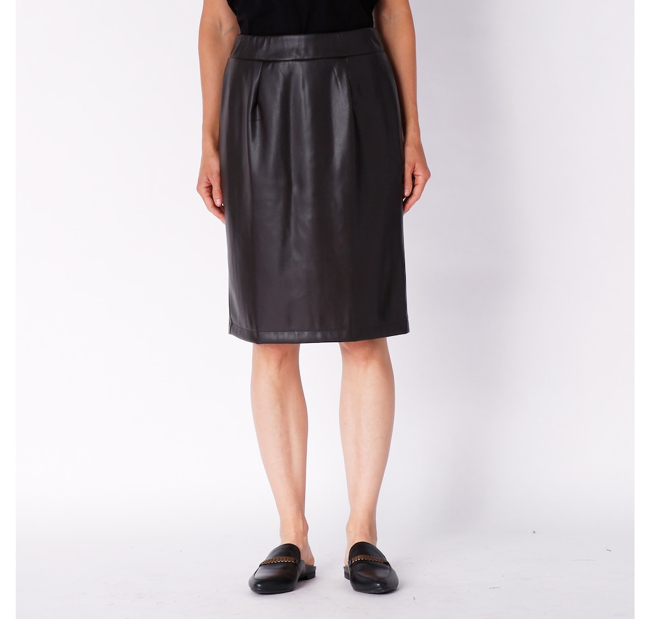 Image 241784_ESP.jpg, Product 241-784 / Price $19.33, Mr. Max Butter Soft Faux Leather Straight Pull-On Pencil Skirt from Mr. Max on TSC.ca's Fashion department