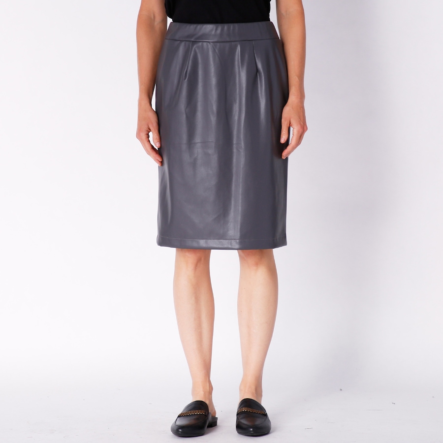 Image 241784_GRY.jpg, Product 241-784 / Price $19.33, Mr. Max Butter Soft Faux Leather Straight Pull-On Pencil Skirt from Mr. Max on TSC.ca's Fashion department