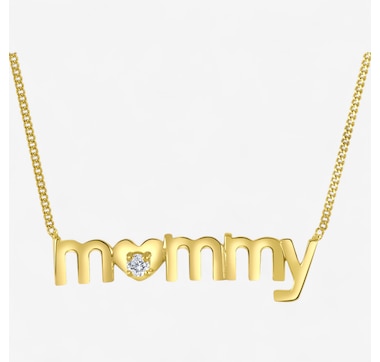 Canadian Ice 10K Yellow Gold 0.025 ctw Diamond Mommy Pendant With Chain