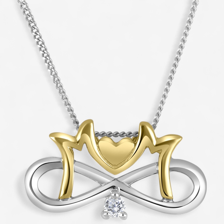 Image 241804.jpg, Product 241-804 / Price $569.99, Canadian Ice 10K Two Tone Gold 0.025 ctw Diamond Mom Infiity Pendant With Chain from Canadian Ice Diamonds on TSC.ca's Jewellery department