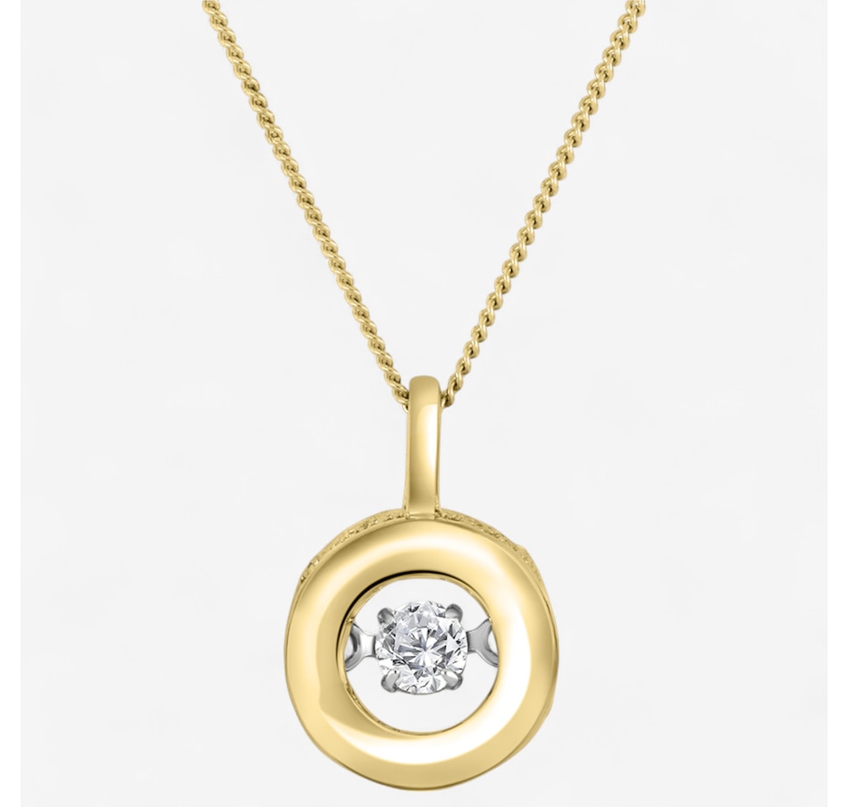 Image 241808.jpg, Product 241-808 / Price $799.99, Canadian Ice 10K Yellow Gold 0.09 ctw Diamond Dancing Pendant With Chain from Canadian Ice Diamonds on TSC.ca's Jewellery department