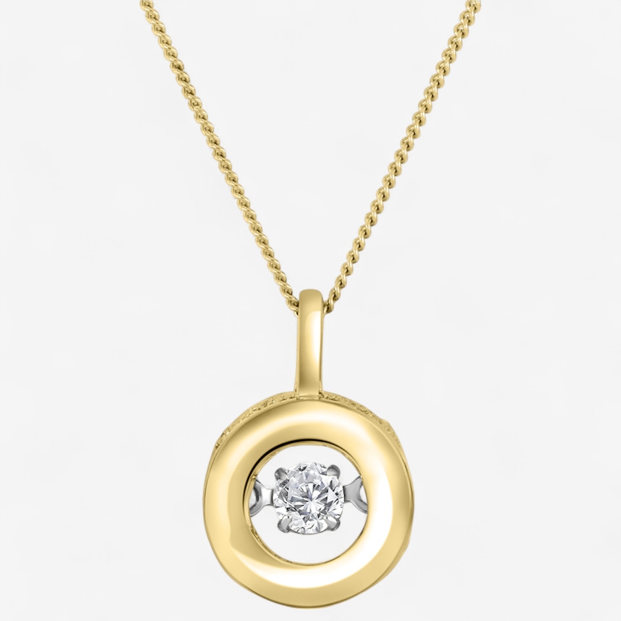 Image 241808.jpg, Product 241-808 / Price $649.88, Canadian Ice 10K Yellow Gold 0.09 ctw Diamond Dancing Pendant With Chain from Canadian Ice Diamonds on TSC.ca's Jewellery department