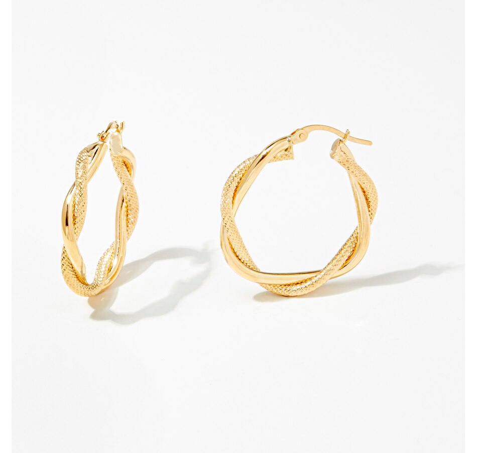 Image 241867_ALTMORE2.jpg, Product 241-867 / Price $589.99 - $939.99, Uno A Erre 18K Yellow Gold Braided Hoop Earrings from UnoAErre Jewellery on TSC.ca's Jewellery department