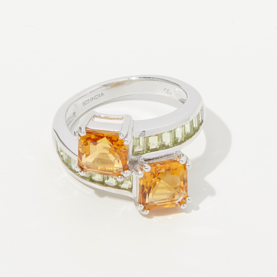 Image 241913_CIT.jpg, Product 241-913 / Price $89.33, Gem Reflections Sterling Silver Square and Baguette Gemstone Ring from Best of Gems on TSC.ca's Jewellery department