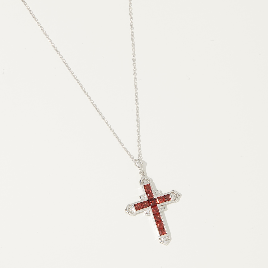 Image 241914_GAR.jpg, Product 241-914 / Price $79.88, Gem Reflections Sterling Silver Gemstone Cross Pendant and Chain from Gem Reflections on TSC.ca's Jewellery department