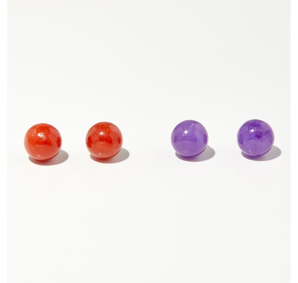 Image 241916_RPU.jpg, Product 241-916 / Price $69.00, Jade of Yesteryear Sterling Silver Set of Two 8mm Jade Stud Earrings from Jade of Yesteryear on TSC.ca's Jewellery department