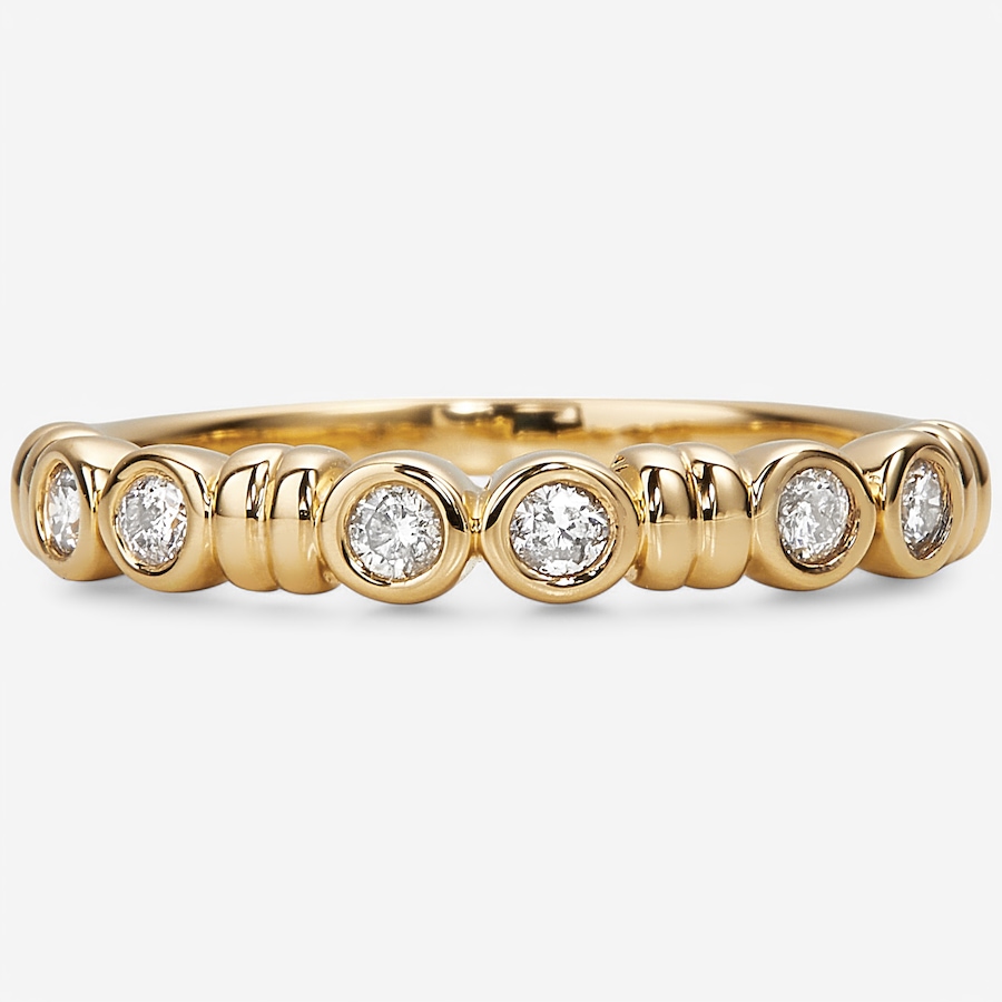 Image 241945.jpg, Product 241-945 / Price $199.99, Colours Of Diamonds Sterling Silver Yellow Gold Plated 0.20 ctw White Diamond Band Ring from Colours of Diamonds on TSC.ca's Jewellery department
