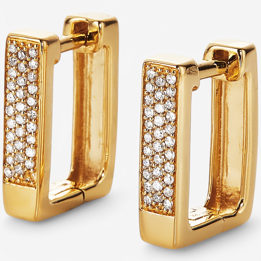 Image 241948.jpg, Product 241-948 / Price $199.99, Colours Of Diamonds Sterling Silver Yellow Gold Plate 0.25 ctw White Diamond Earrings from Colours of Diamonds on TSC.ca's Jewellery department