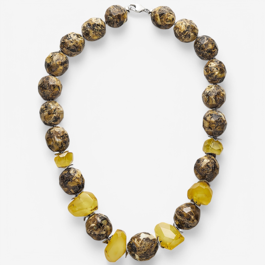 Image 241970.jpg, Product 241-970 / Price $1,699.99, Amber Extraordinaire Sterling Silver Artisan Collection Faceted Marble Amber Necklace from Amber Extraordinaire on TSC.ca's Jewellery department