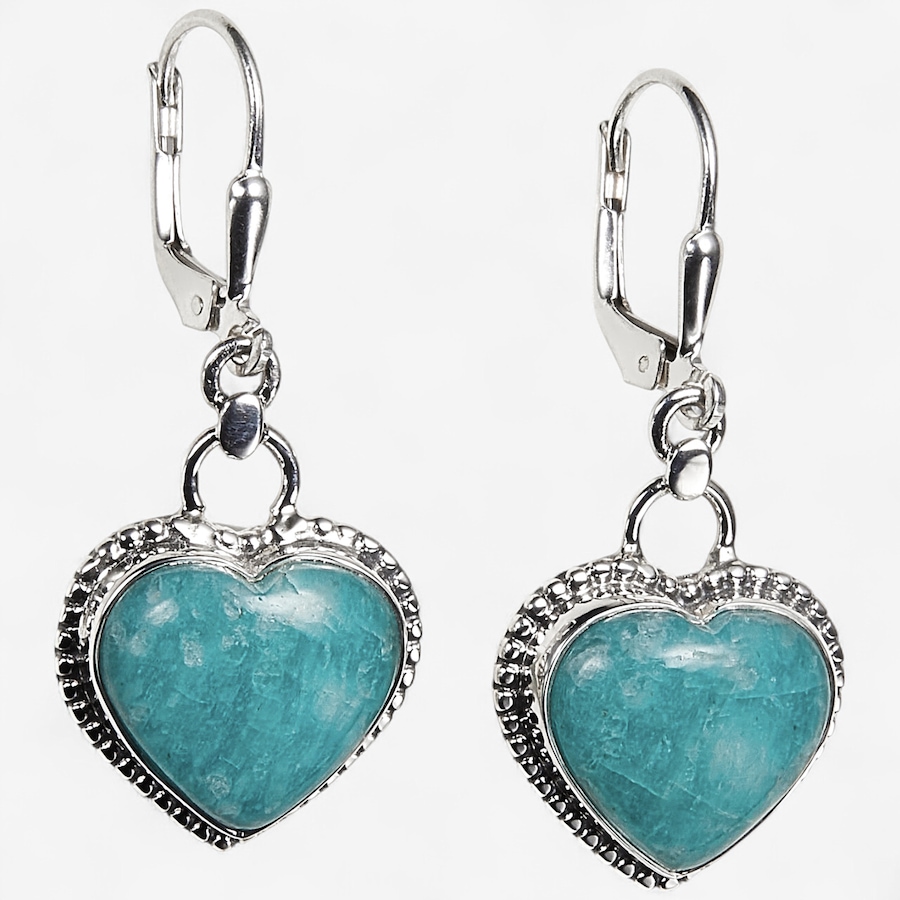 Image 241986_AMAZ.jpg, Product 241-986 / Price $159.99, Himalayan Gems Sterling Silver Gemstone Heart Leverback Earrings from Himalayan Gems on TSC.ca's Jewellery department