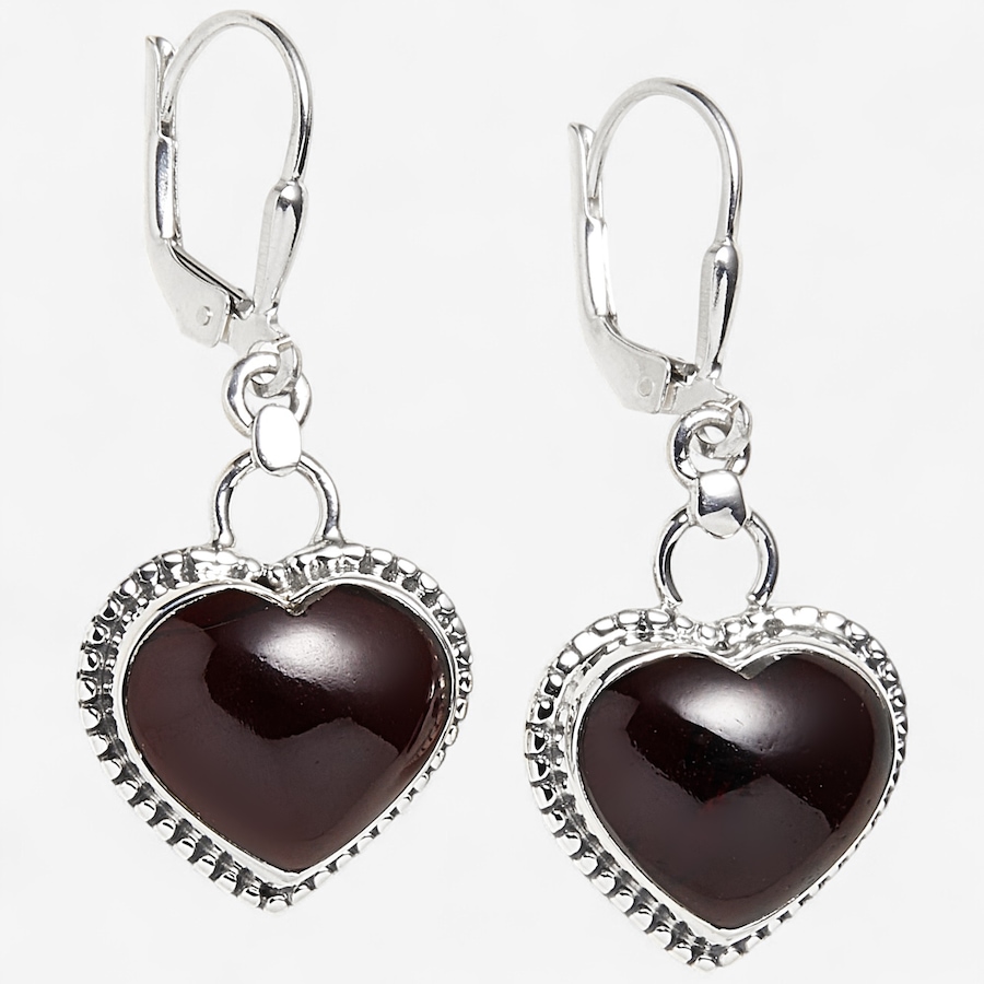 Image 241986_GARCB.jpg, Product 241-986 / Price $159.99, Himalayan Gems Sterling Silver Gemstone Heart Leverback Earrings from Himalayan Gems on TSC.ca's Jewellery department