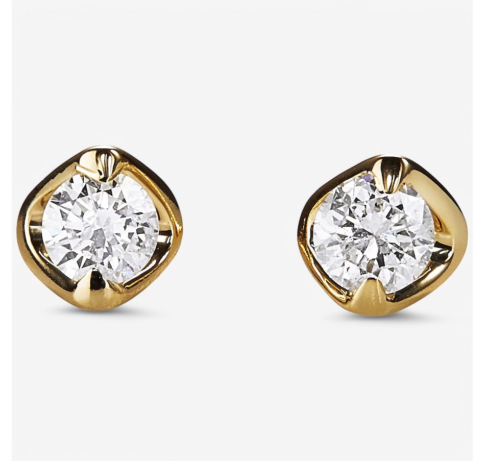 Image 242027_YGL.jpg, Product 242-027 / Price $999.99, 14K Gold 0.50 av. ctw Diamond Stud Earrings from The Vault on TSC.ca's Jewellery department