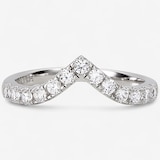 Diamonelle Sterling Silver Diamonelle Chevron Ring