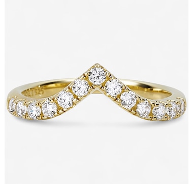 Product 242-040 / Price $59.99 , Diamonelle Sterling Silver Diamonelle Chevron Ring