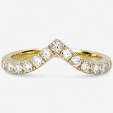 Diamonelle Sterling Silver Diamonelle Chevron Ring