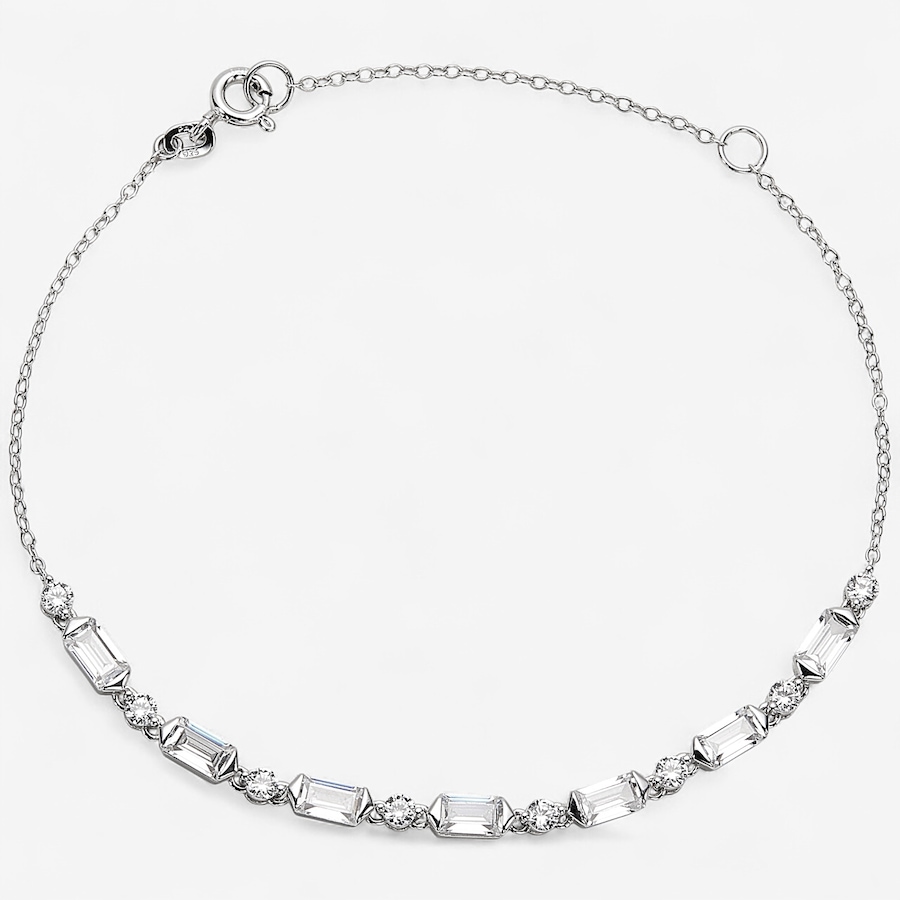 Image 242044.jpg, Product 242-044 / Price $99.99, Diamonelle Sterling Silver Rhodium Plated Baguette & Round Diamonelle Bracelet from Diamonelle on TSC.ca's Jewellery department