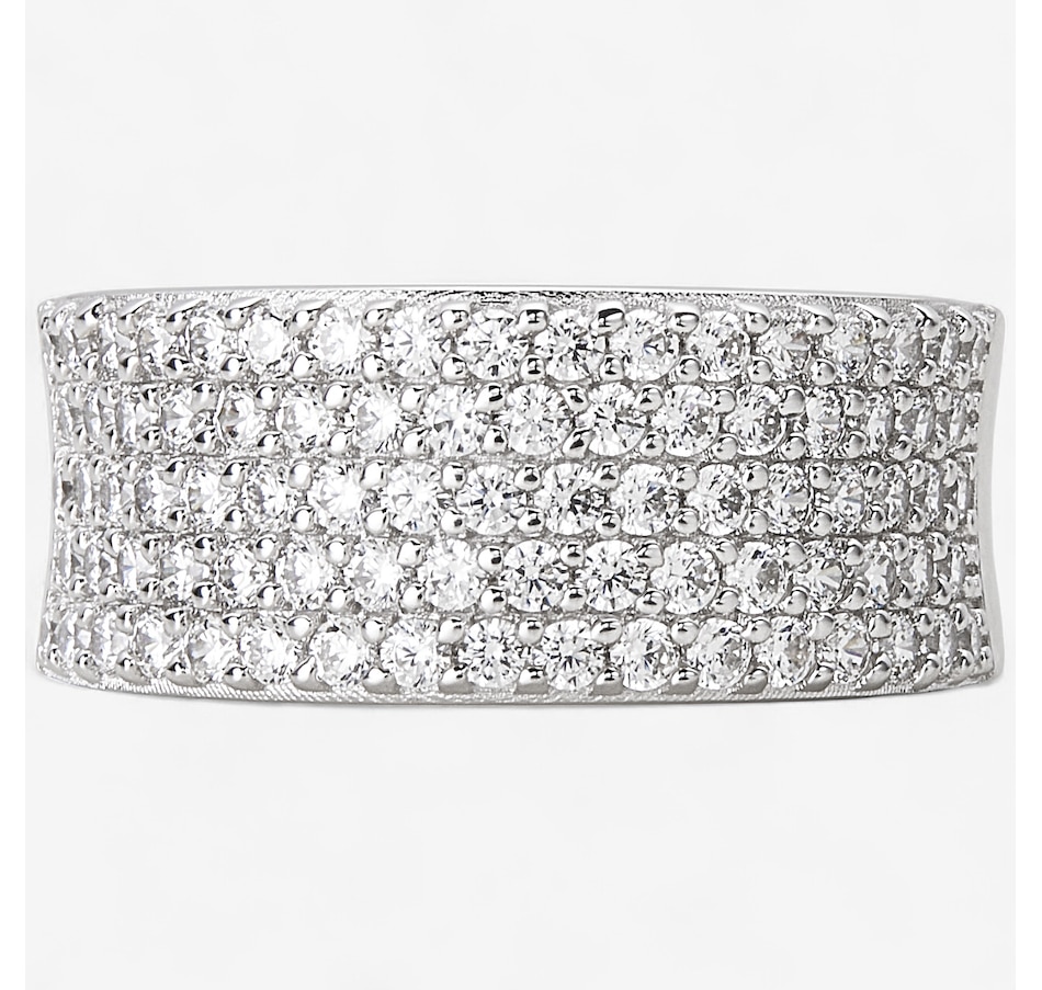 Image 242065.jpg, Product 242-065 / Price $99.99, Diamonelle Sterling Silver Rhodium Plate Pave Diamonelle Cigar Band from Diamonelle on TSC.ca's Jewellery department