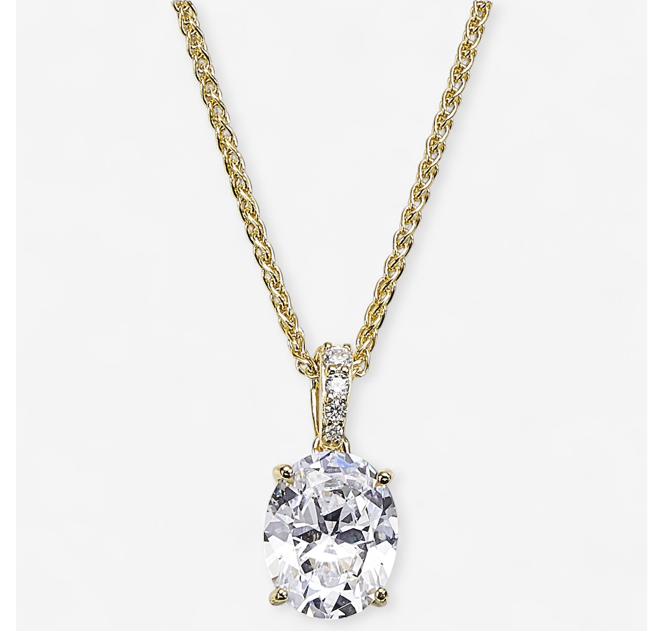 Image 242068_GPOVL.jpg, Product 242-068 / Price $79.99, Diamonelle Sterling Silver Diamonelle Hidden Halo Pendant Necklace from Diamonelle on TSC.ca's Jewellery department