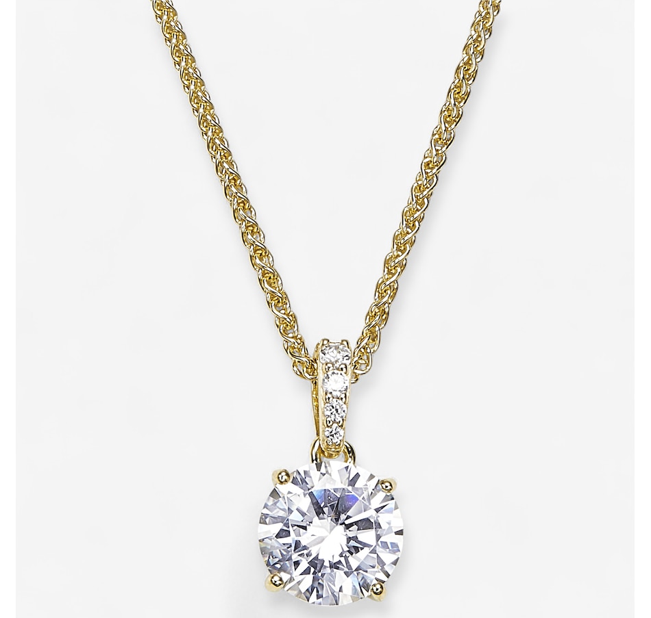 Image 242068_GPRND.jpg, Product 242-068 / Price $79.99, Diamonelle Sterling Silver Diamonelle Hidden Halo Pendant Necklace from Diamonelle on TSC.ca's Jewellery department