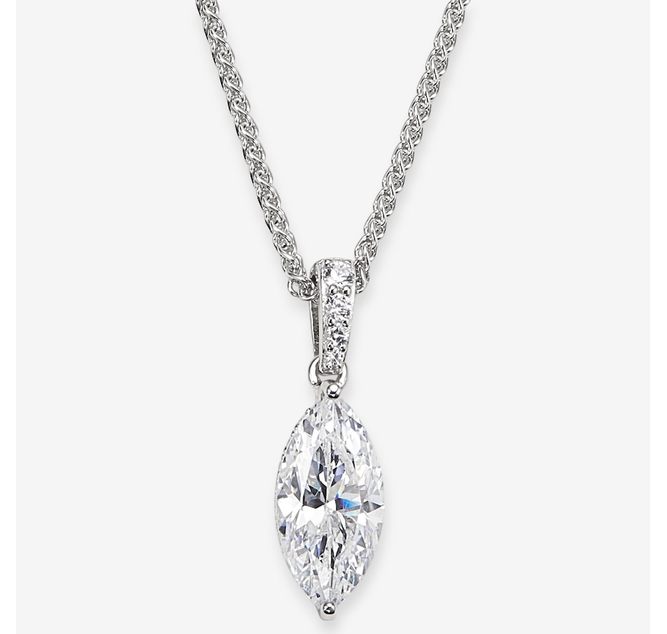 Image 242068_RHMRQ.jpg, Product 242-068 / Price $79.99, Diamonelle Sterling Silver Diamonelle Hidden Halo Pendant Necklace from Diamonelle on TSC.ca's Jewellery department