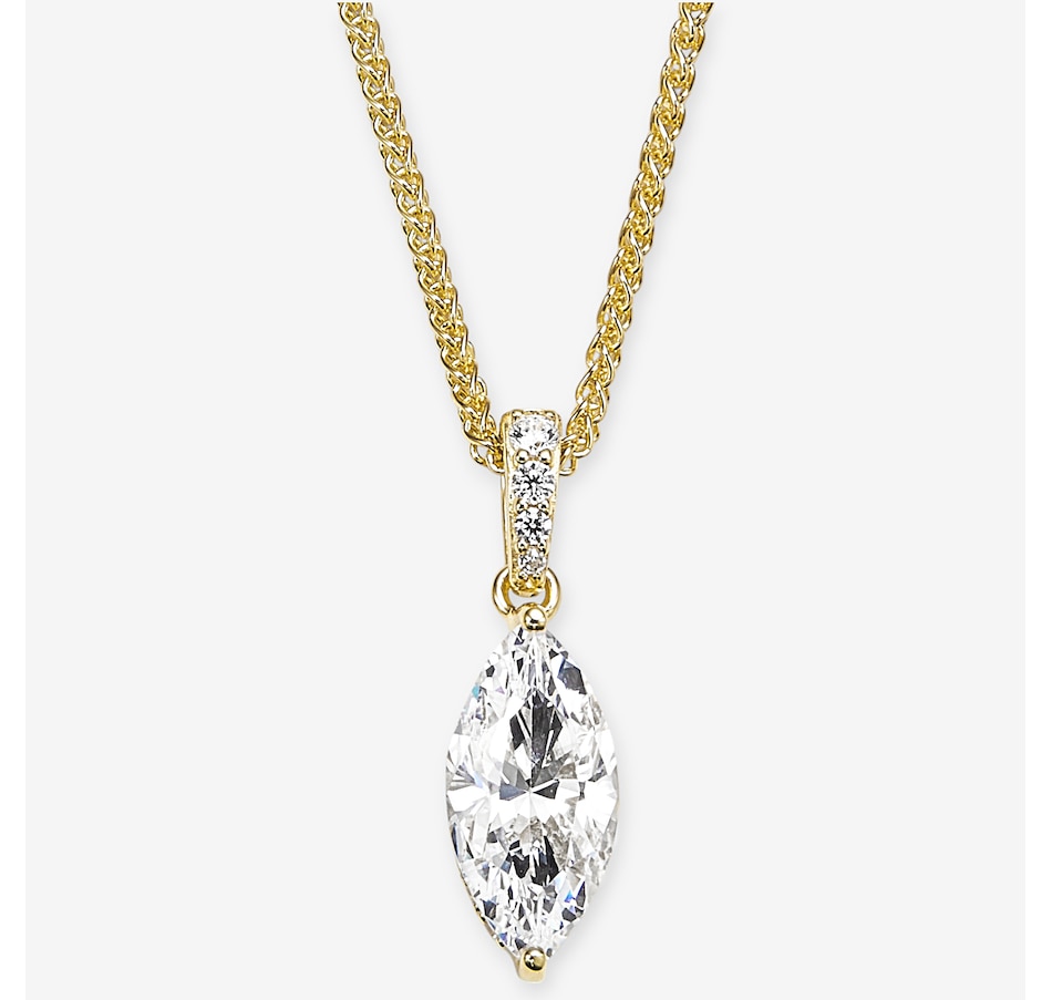 Image 242068_YGPMQ.jpg, Product 242-068 / Price $79.99, Diamonelle Sterling Silver Diamonelle Hidden Halo Pendant Necklace from Diamonelle on TSC.ca's Jewellery department