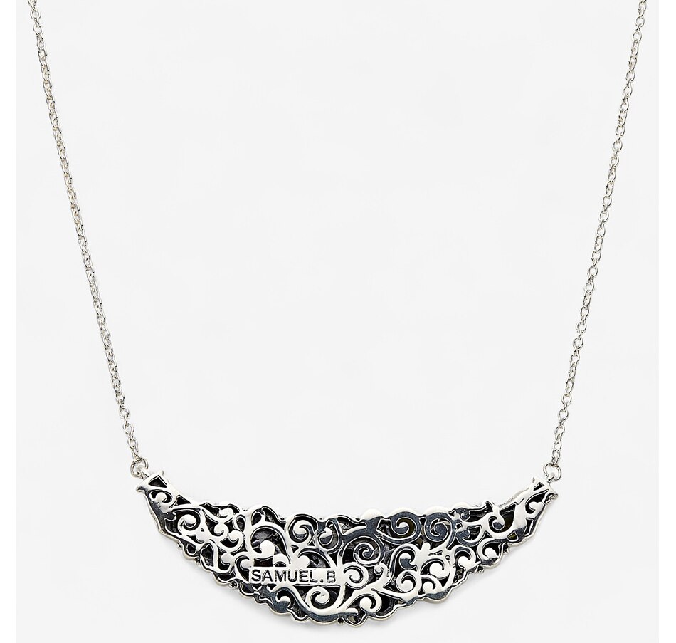 Image 242069_ALTMORE1.jpg, Product 242-069 / Price $479.99, Samuel B. Collection Sterling Silver Multi Gemstone Cluster Bib Necklace from Samuel B. Collection on TSC.ca's Jewellery department