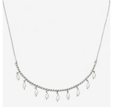 Product 242-070 / Price $149.99 , Samuel B. Collection Sterling Silver Fresh Water Pearl Dangle Chocker Necklace