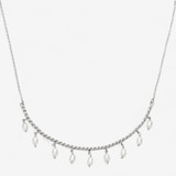 Samuel B. Collection Sterling Silver Fresh Water Pearl Dangle Chocker Necklace