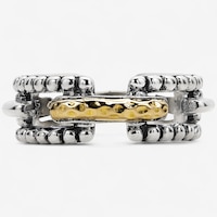 Samuel B. Collection Sterling Silver/18K Paperclip Design Ring