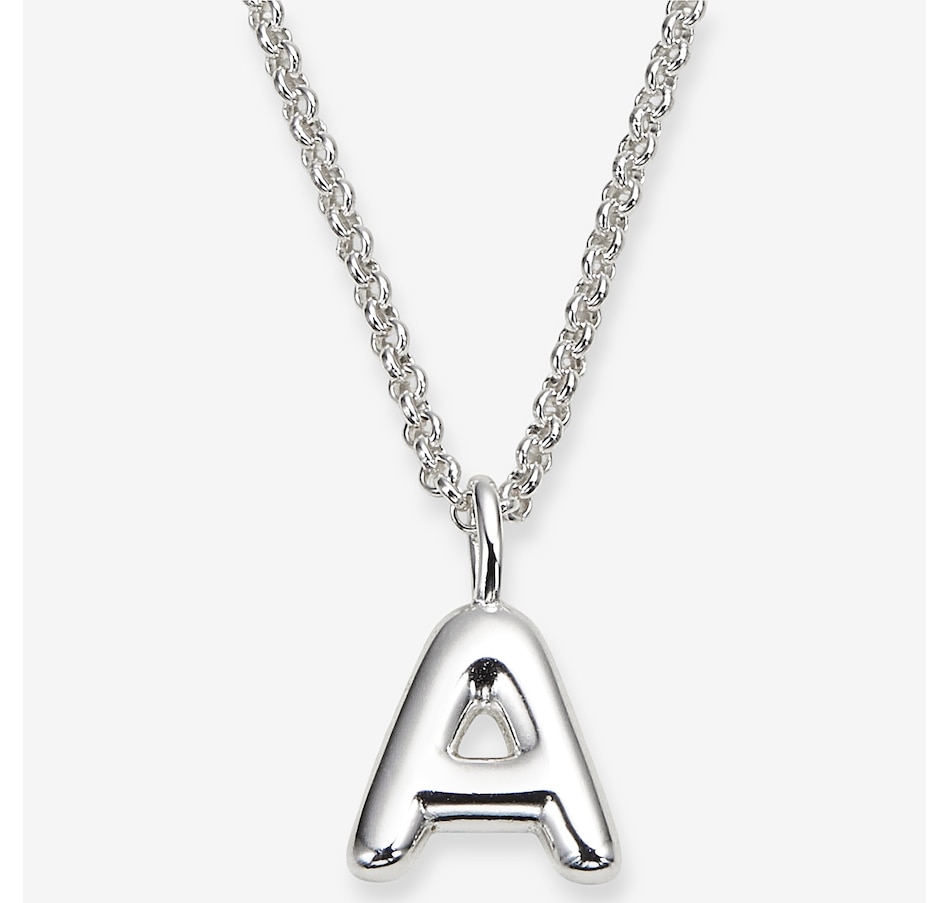 Image 242090_A.jpg, Product 242-090 / Price $99.99, Silver Gallery Sterling Silver Intial Pendant With 18" Chain from Silver Gallery on TSC.ca's Jewellery department