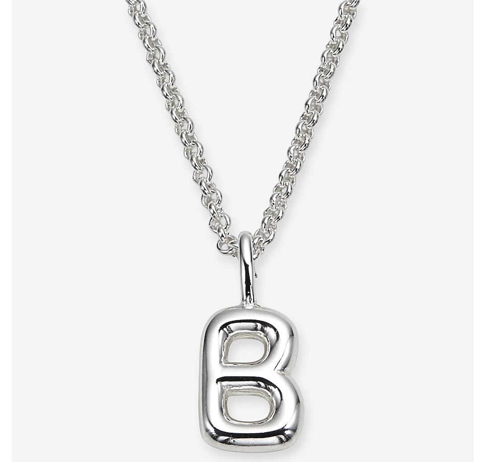 Image 242090_B.jpg, Product 242-090 / Price $99.99, Silver Gallery Sterling Silver Intial Pendant With 18" Chain from Silver Gallery on TSC.ca's Jewellery department